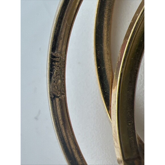 Van Dell Vintage 1/20 12k GF Intertwined Infinity Rings Brooch Pin - Picture 8 of 9